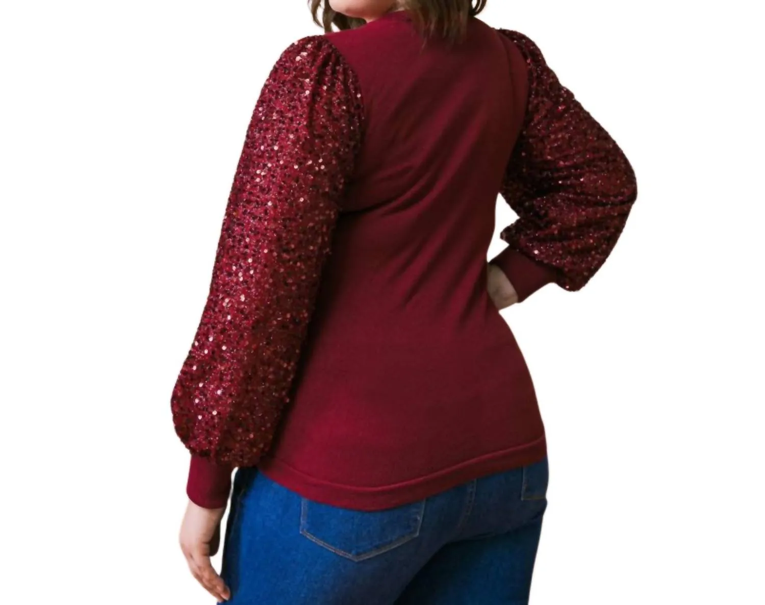Haut en pull fun bordeaux