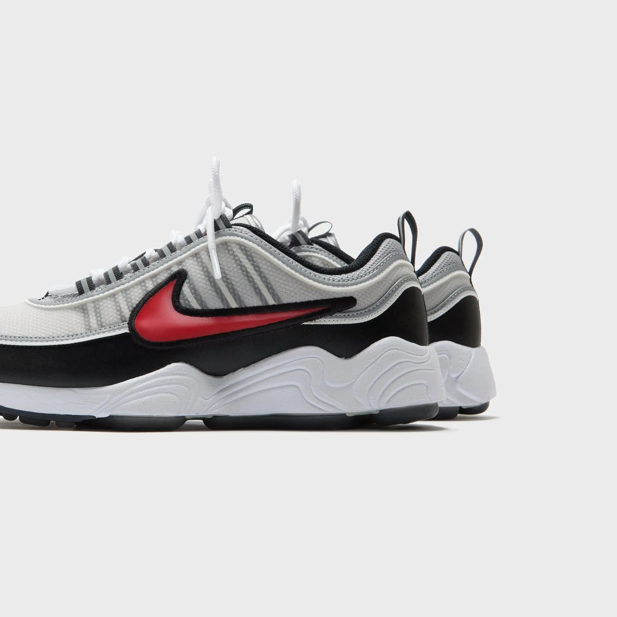 Own the Streets Nike Zoom Spiridon - Metallic Silver / Sport Red / Black / White