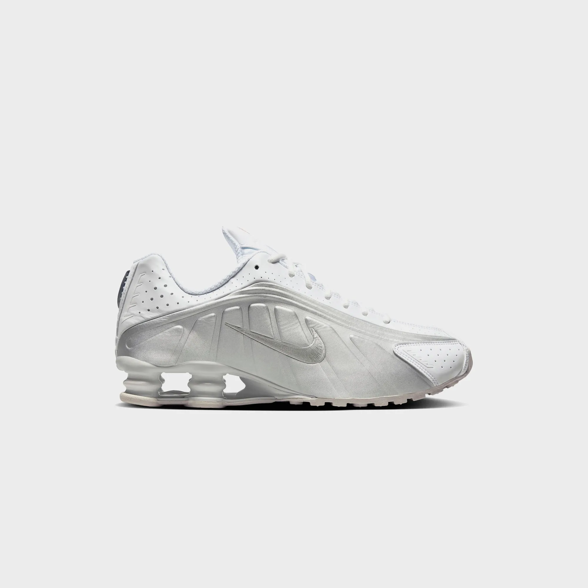 Own the Streets Easter Sale Nike Shox R4 - White / Metallic Silver / White / Bright Crimson