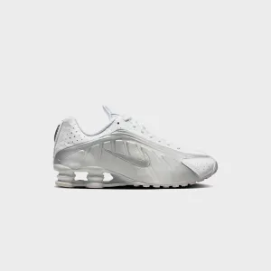 Own the Streets Easter Sale Nike Shox R4 - White / Metallic Silver / White / Bright Crimson
