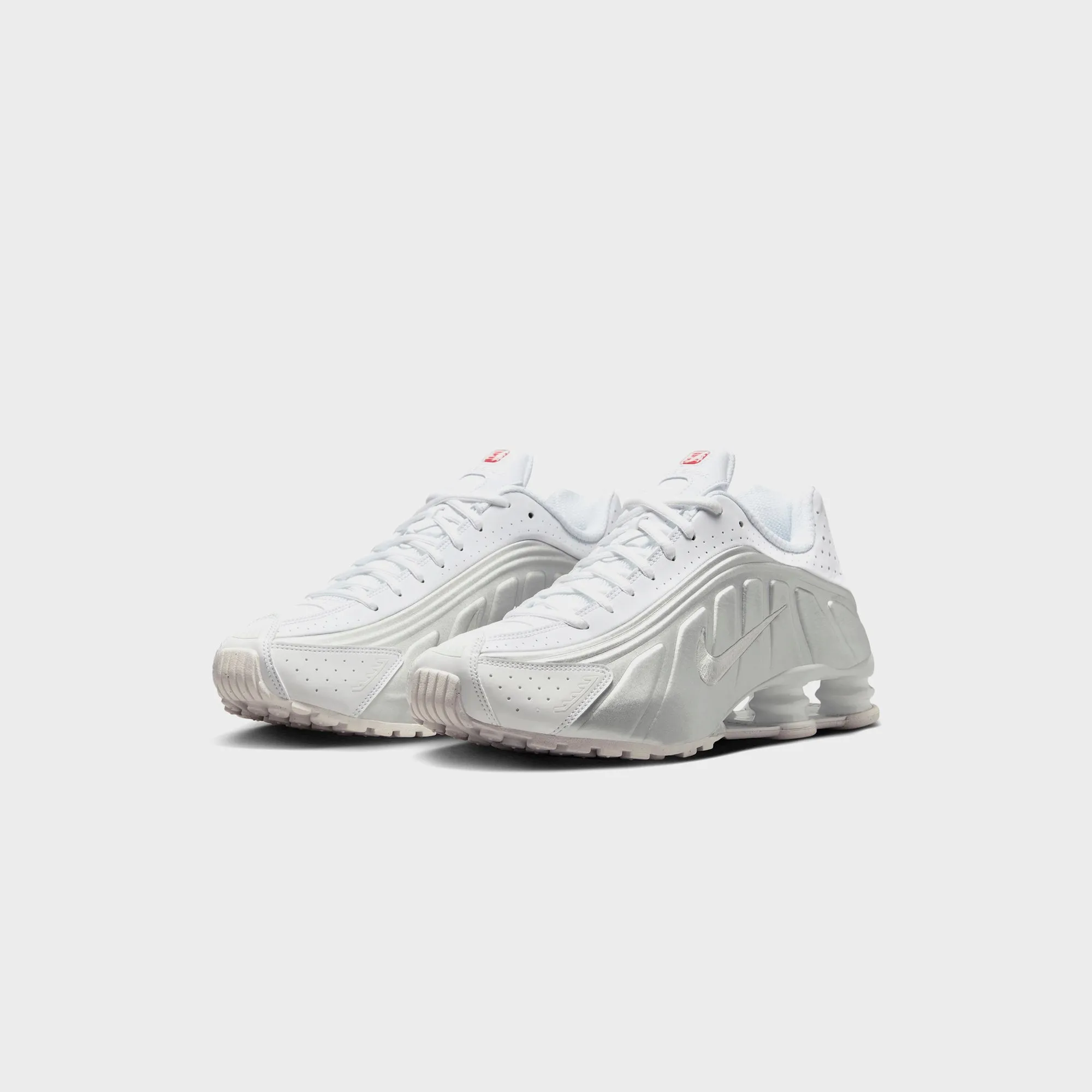 Nike Shox R4 - White / Metallic Silver / White / Bright Crimson Move Like You Mean It