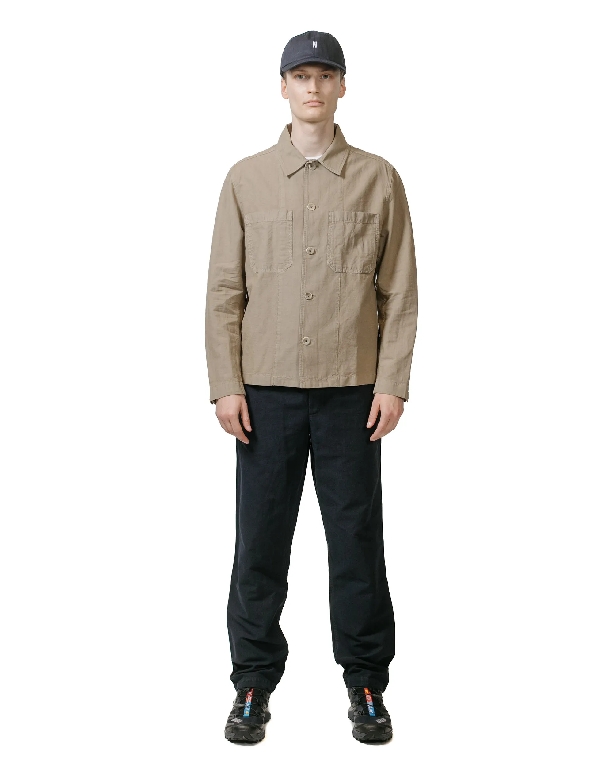 3D Printing Marketplace Revolution Patterned Look Norse Projects Ezra Relaxed Cotton Linen Trouser Dark Navy