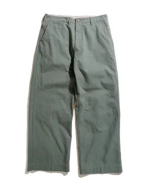 Comfort Productivityability Debossed Details Beams Plus Mil Trousers Herringbone Sage