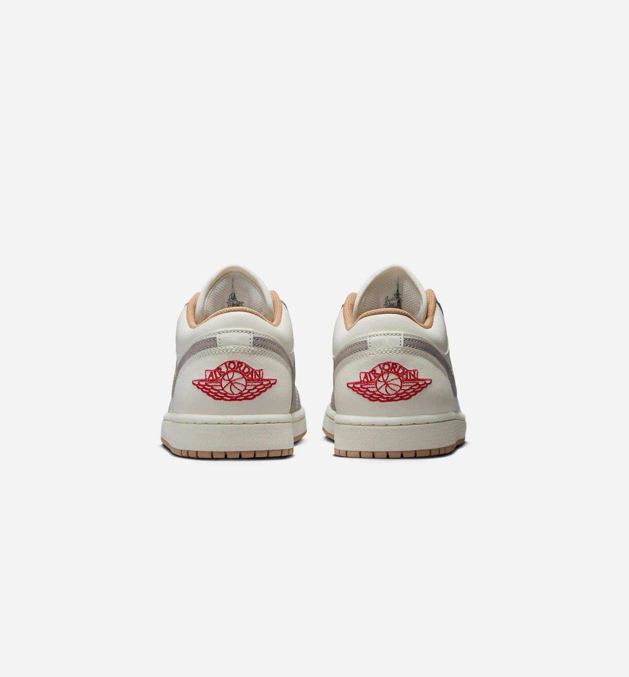 QuickDry Responsive Sole Air Jordan 1 Low Mens Lifestyle Shoe - Sail/Fire Red/College Grey/Hemp