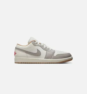 Air Jordan 1 Low Mens Lifestyle Shoe - Sail/Fire Red/College Grey/Hemp Stable Frame Structure