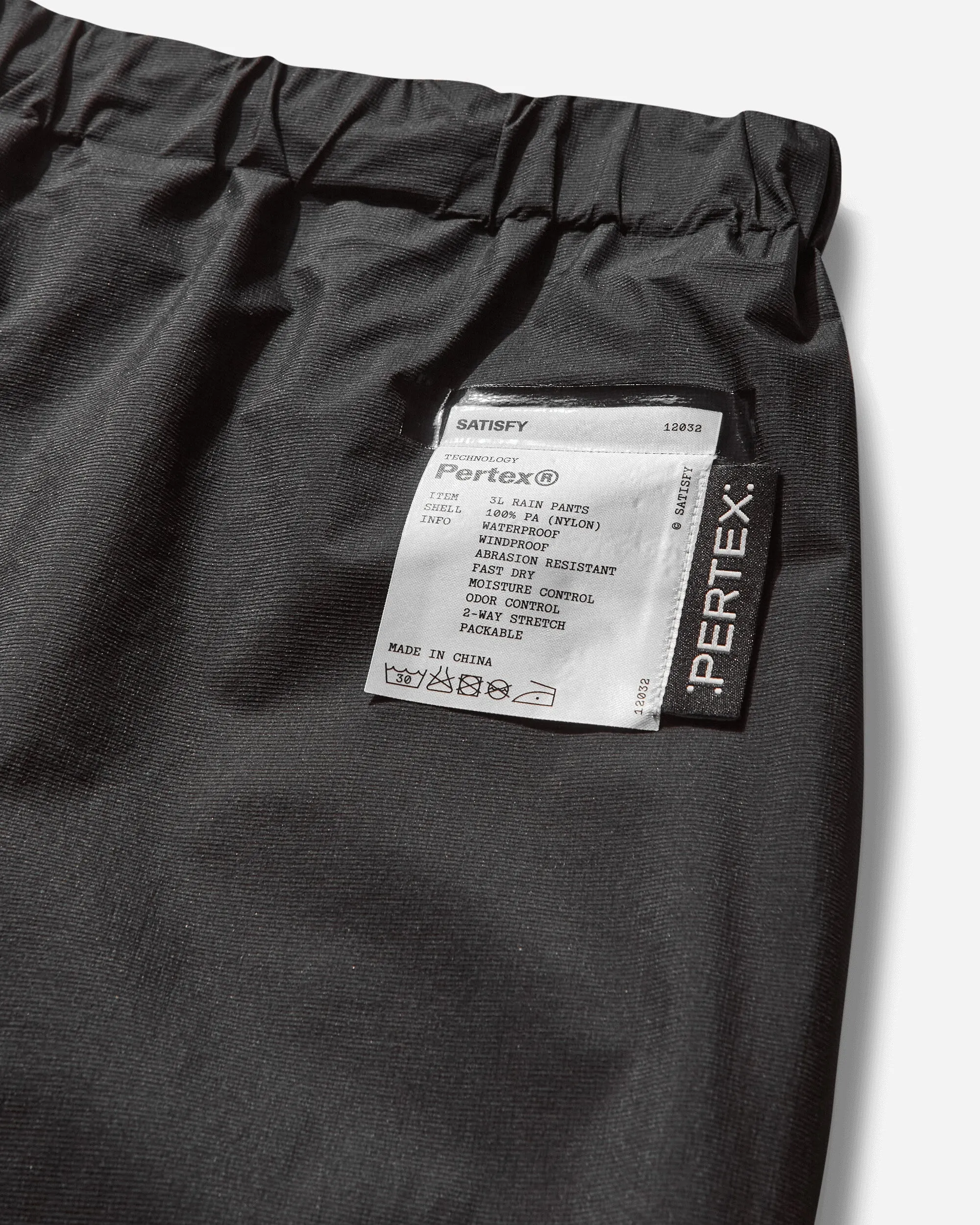 Men'S Pertex 3L Rain Pants Black Multi-Pocket Fade - Resistant