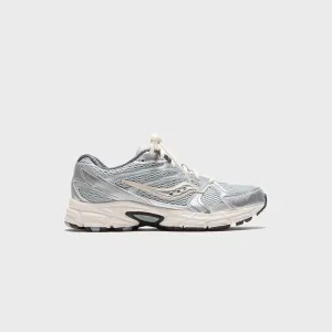 Comfortable Cuban Low Heel Formation Saucony Ride Millennium - Silver / Cream