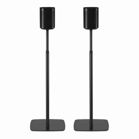 Flexson: Adjustable Floor Stand For Sonos 1 And Play 1 - Black (Pair) (FLXS1AFS2021) hi-fi digital music server,hi-fi speaker wall mount,hi-fi amp upgrade
