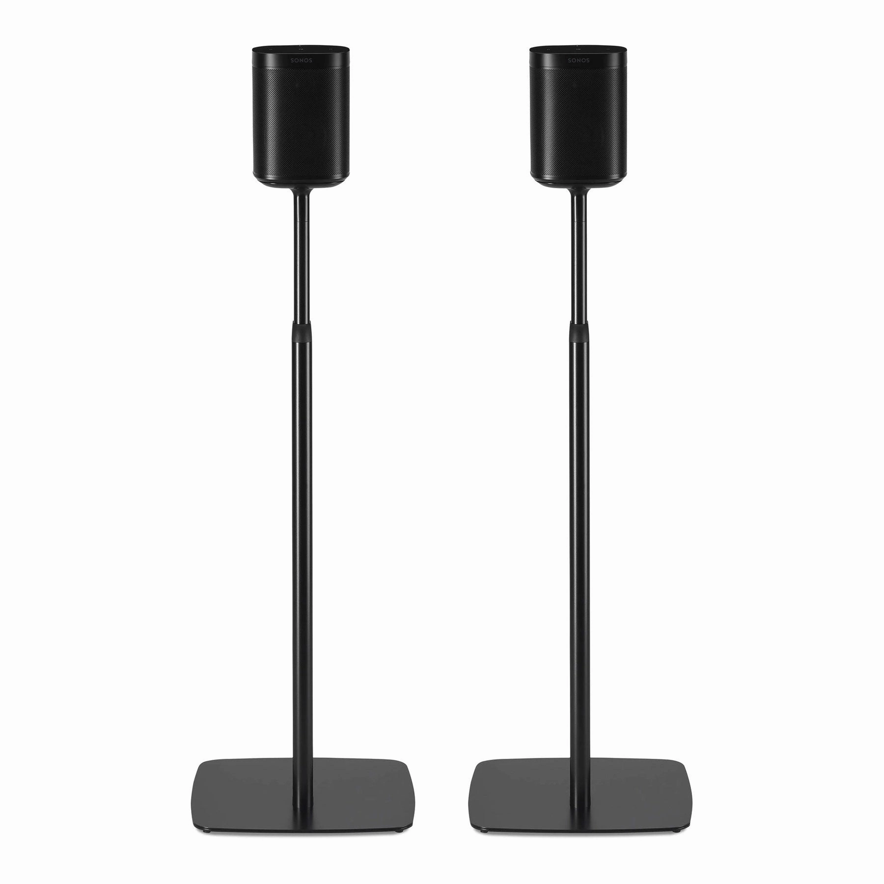 Flexson: Adjustable Floor Stand For Sonos 1 And Play 1 - Black (Pair) (FLXS1AFS2021) hi-fi digital music server,hi-fi speaker wall mount,hi-fi amp upgrade