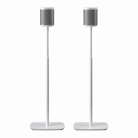 Flexson: Adjustable Floor Stand For Sonos 1 And Play 1 - White (Pair) (AAV-FLXS1AFS2011) (Open Box Special) hi-fi DAC amp combo,hi-fi speaker impedance matcher,hi-fi RCA switch