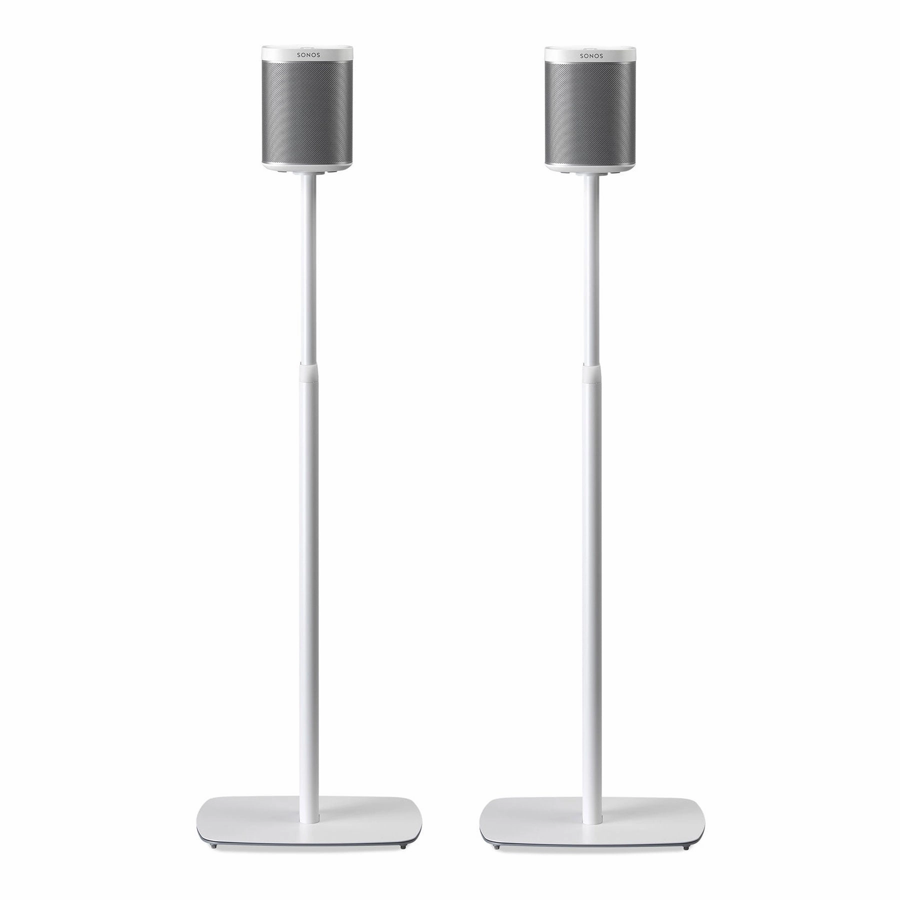 Flexson: Adjustable Floor Stand For Sonos 1 And Play 1 - White (Pair) (AAV-FLXS1AFS2011) (Open Box Special) hi-fi DAC amp combo,hi-fi speaker impedance matcher,hi-fi RCA switch
