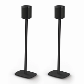 Flexson: Floor Stand For Sonos 1 - Black (Pair) (AAV-FLXS1FS2021US) - (Open Box Special) hi-fi digital music server,hi-fi speaker wall mount,hi-fi amp upgrade