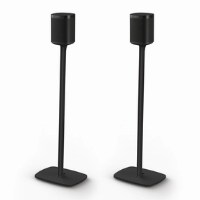 Flexson: Floor Stand For Sonos 1 - Black (Pair) (AAV-FLXS1FS2021US) hi-fi digital music server,hi-fi speaker wall mount,hi-fi amp upgrade