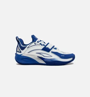 Kai 1 College Mens Basketball Shoe - Blue/White/Silver Slip-On Specification Sheet Details