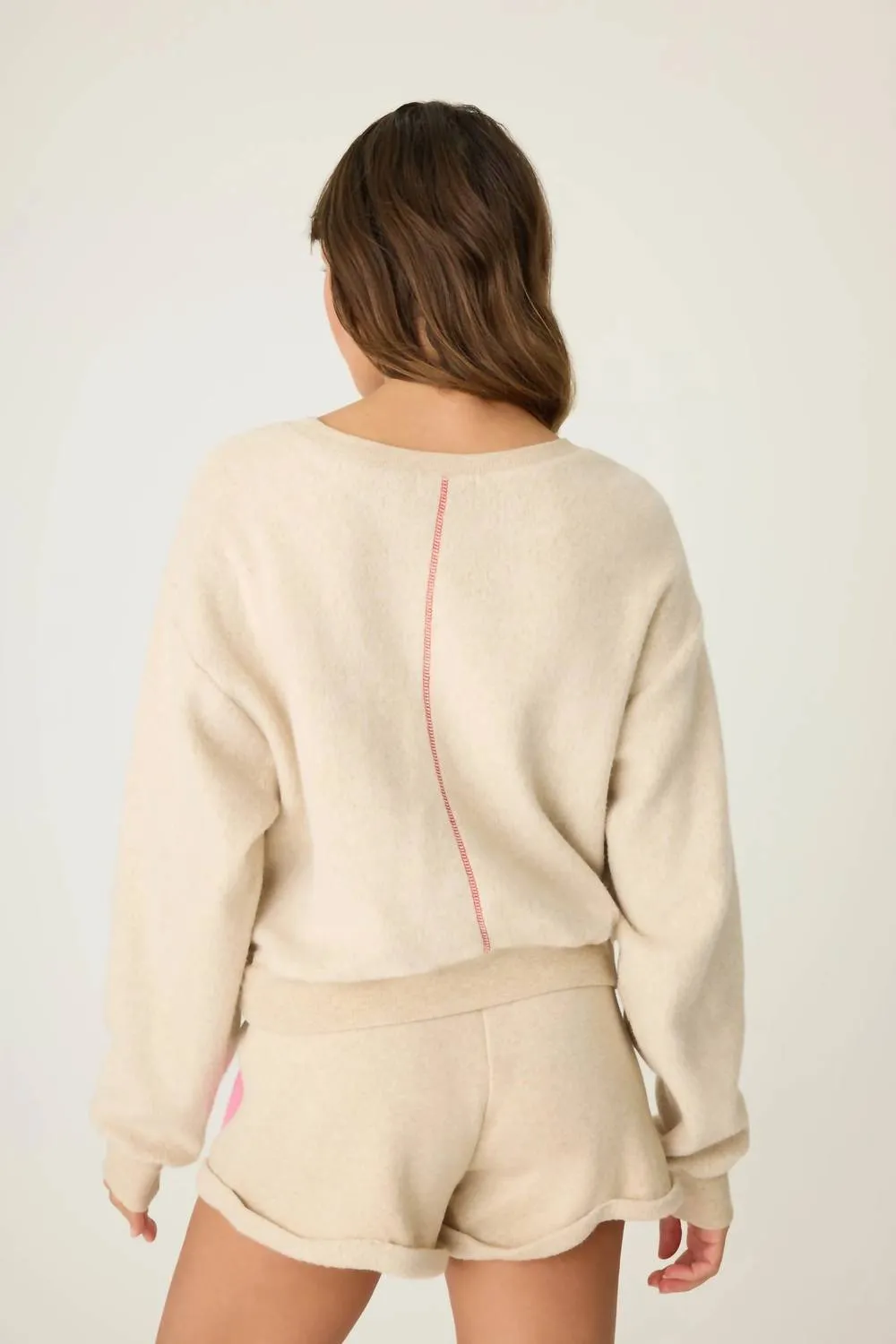 Pour Le Haut À Manches Longues Pour Maman En Couleur Avoine