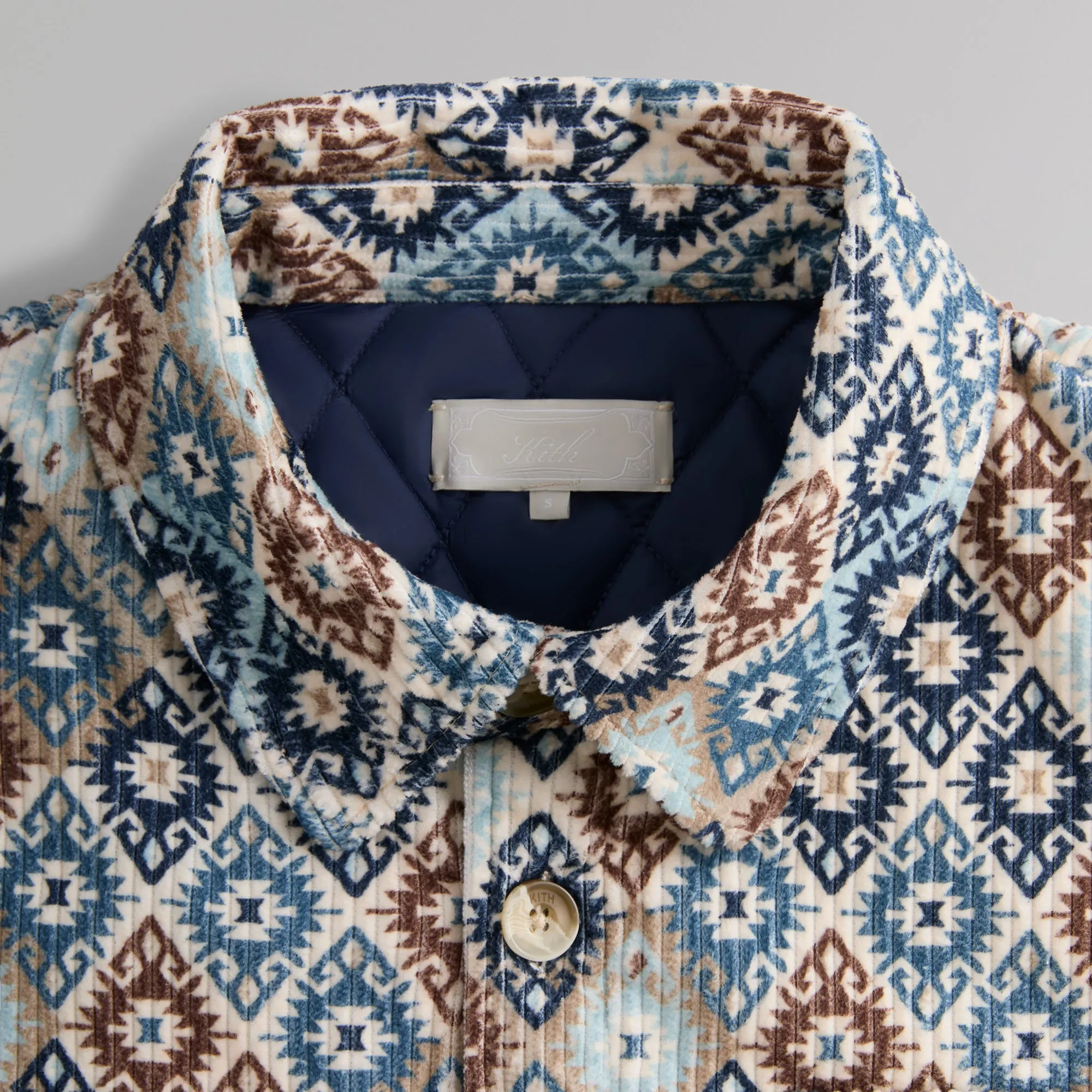 Kith Kilim Mosaic Brixton Puffed Shirt Jacket - Muslin Comfortable Skate Shoes