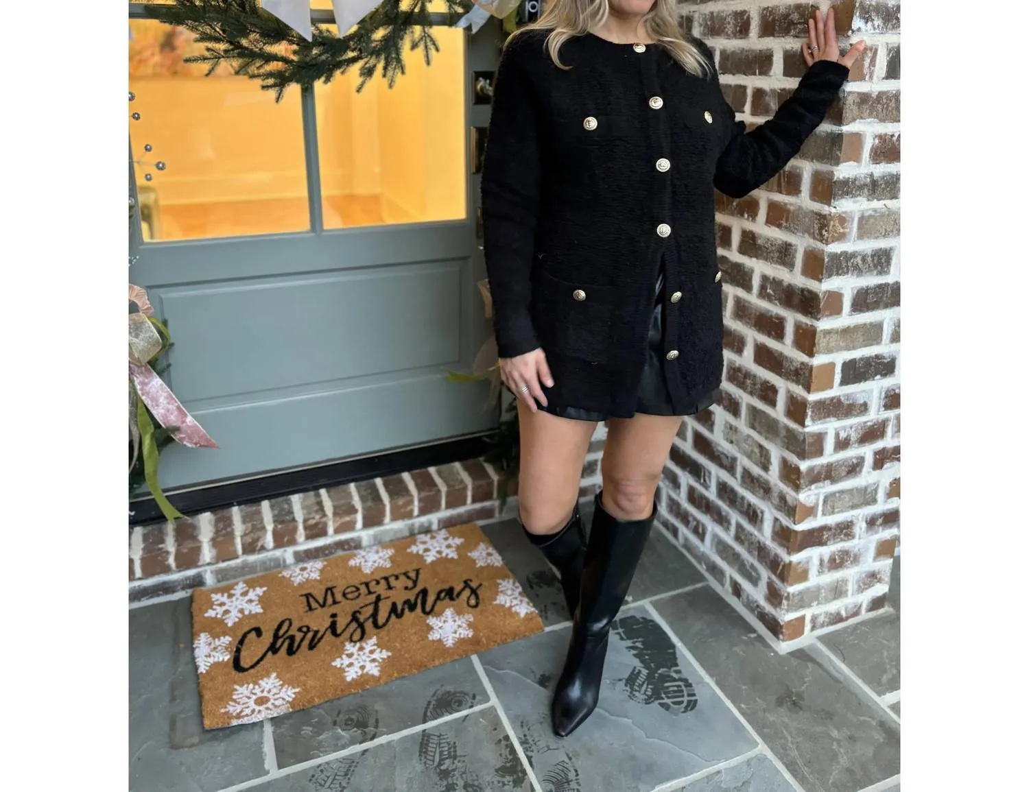 Cardigan Midi Frances En Noir