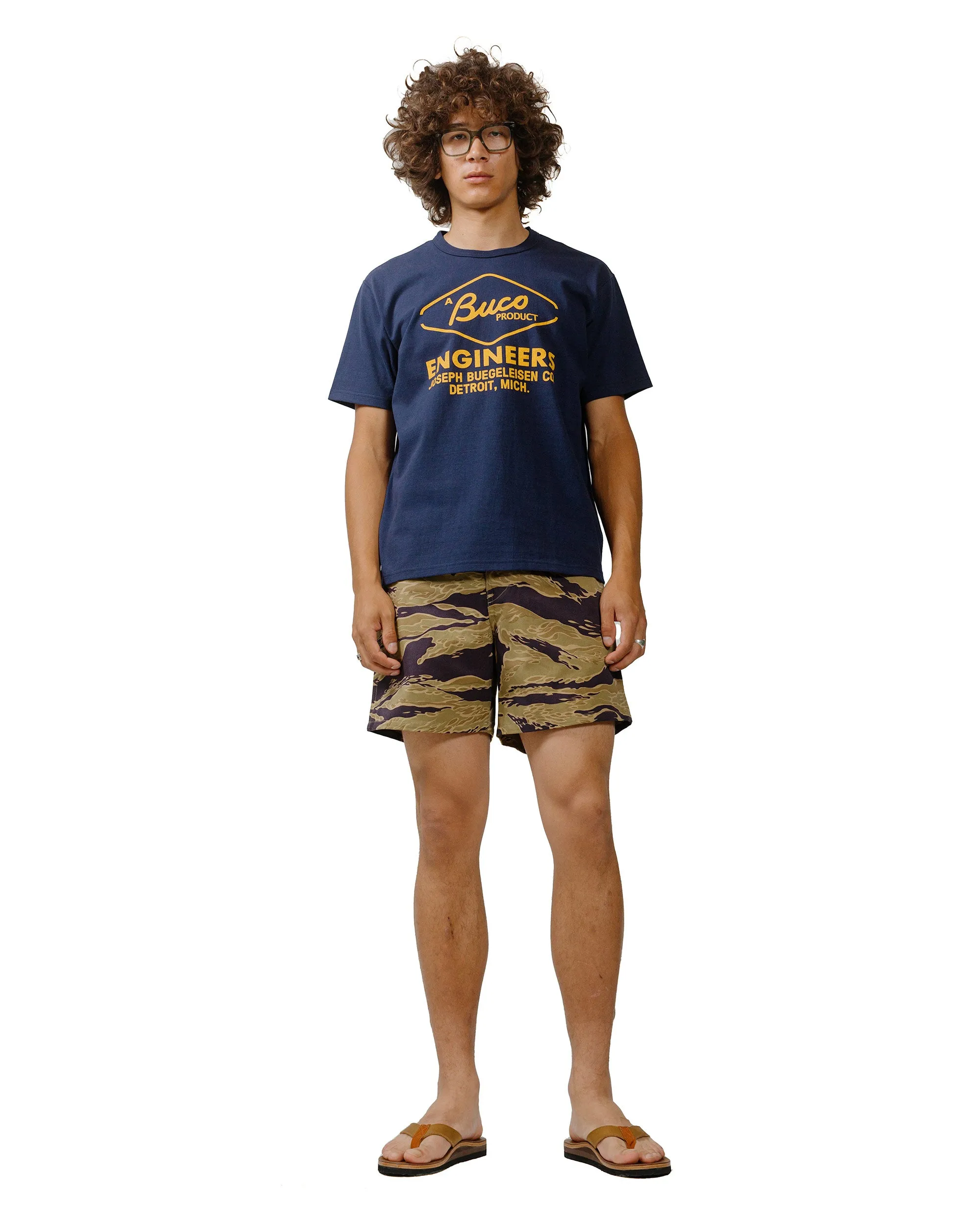 Mono-Color The Real Mccoy'S Mp24002 Tiger Camouflage Swim Shorts / Advisor Khaki