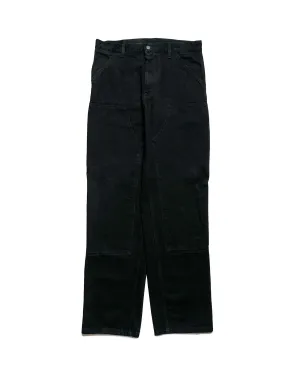 Snap Pocketing Press Stud Carhartt W.I.P. Double Knee Pant Denim Black Rinsed