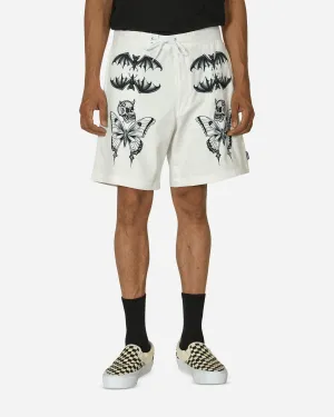 Dr. Woo Short Pants White Hood With Crocheted Metallic Texture