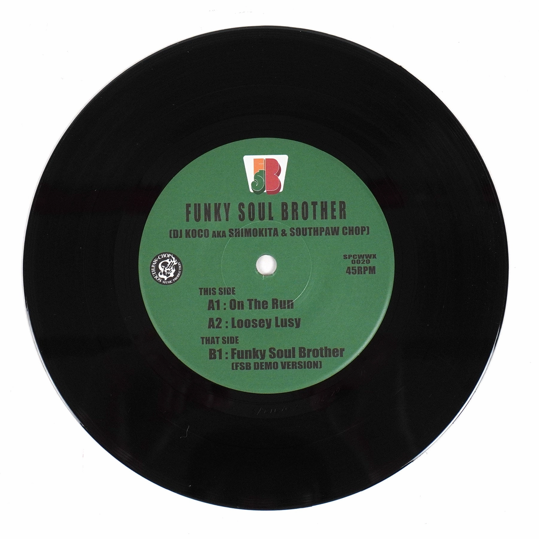 Funky Soul Brother & Southpaw Chop: On The Run (DJ Koco aka Shimokita) Vinyl 7"