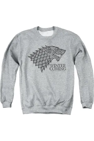 Game Of Thrones Startk L'Hiver Arrive Sweat-Shirt Adulte À Capuche Gris