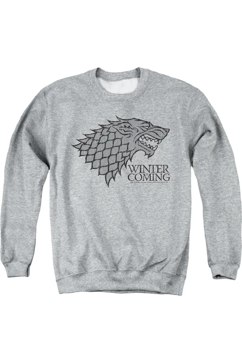 Game Of Thrones Startk L'Hiver Arrive Sweat-Shirt Adulte À Capuche Gris