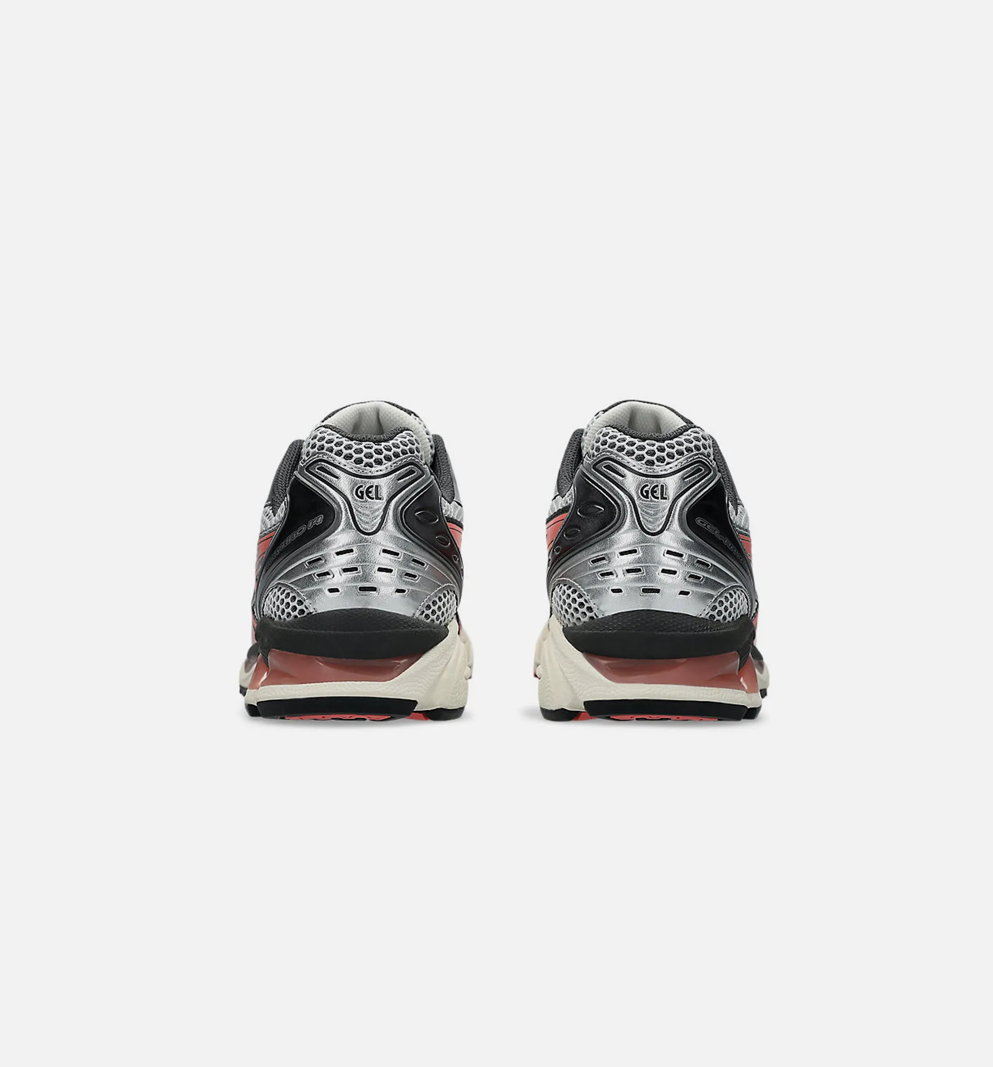 Gel Kayano 14 Mens Lifestyle Shoe - White/Papaya Bottom Traction Balanced Forward