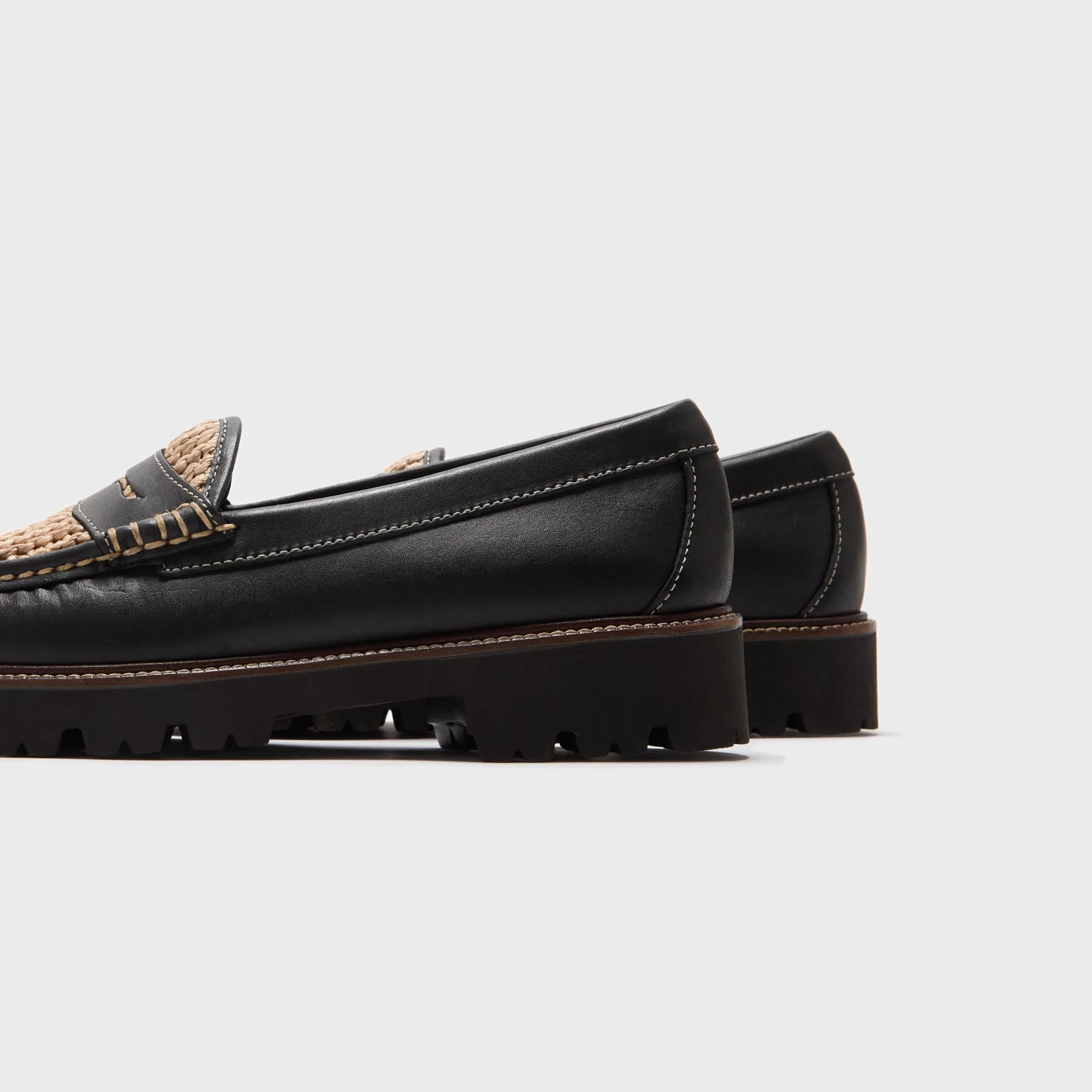 G.H. Bass Whitney Super Lug - Black / Natural Breathable Material Structure Comfortable Sun