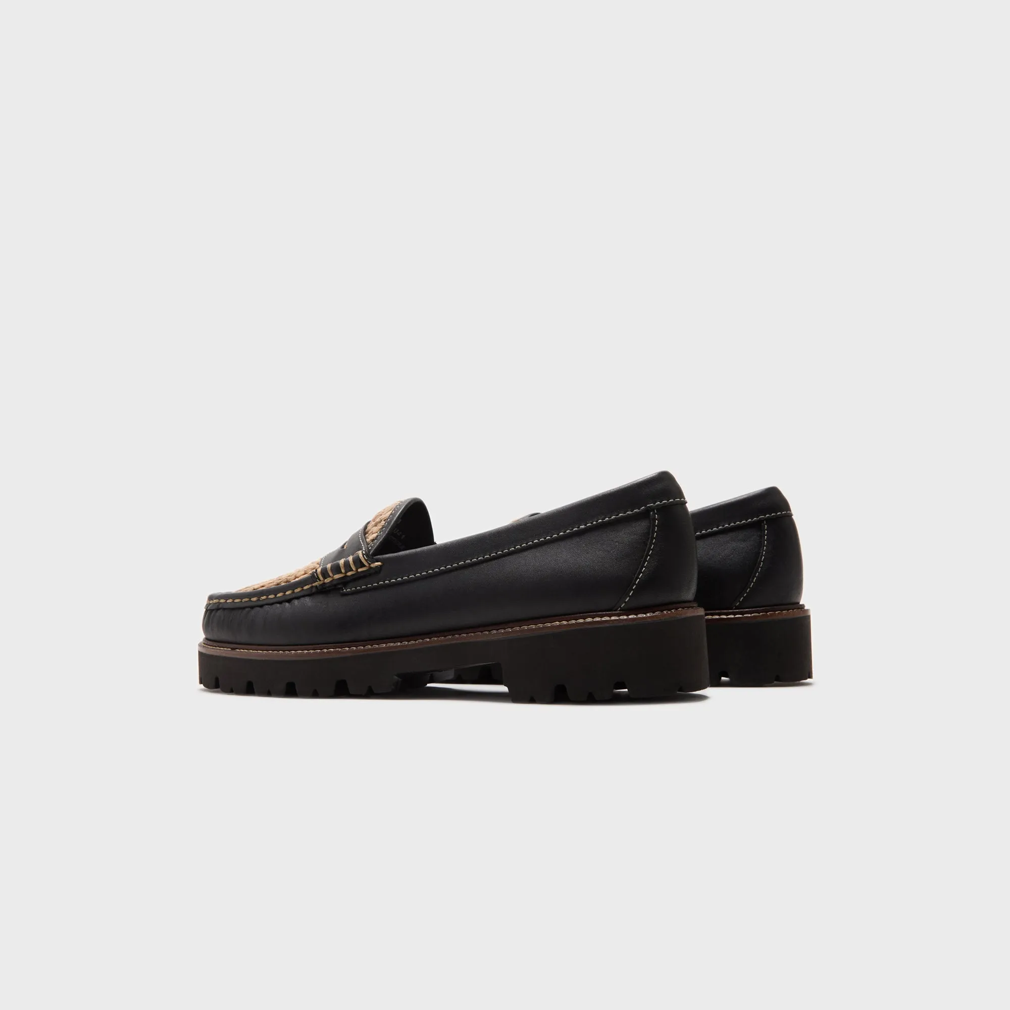 Comfortable Coating Comfort Sustainable Point G.H. Bass Whitney Super Lug - Black / Natural