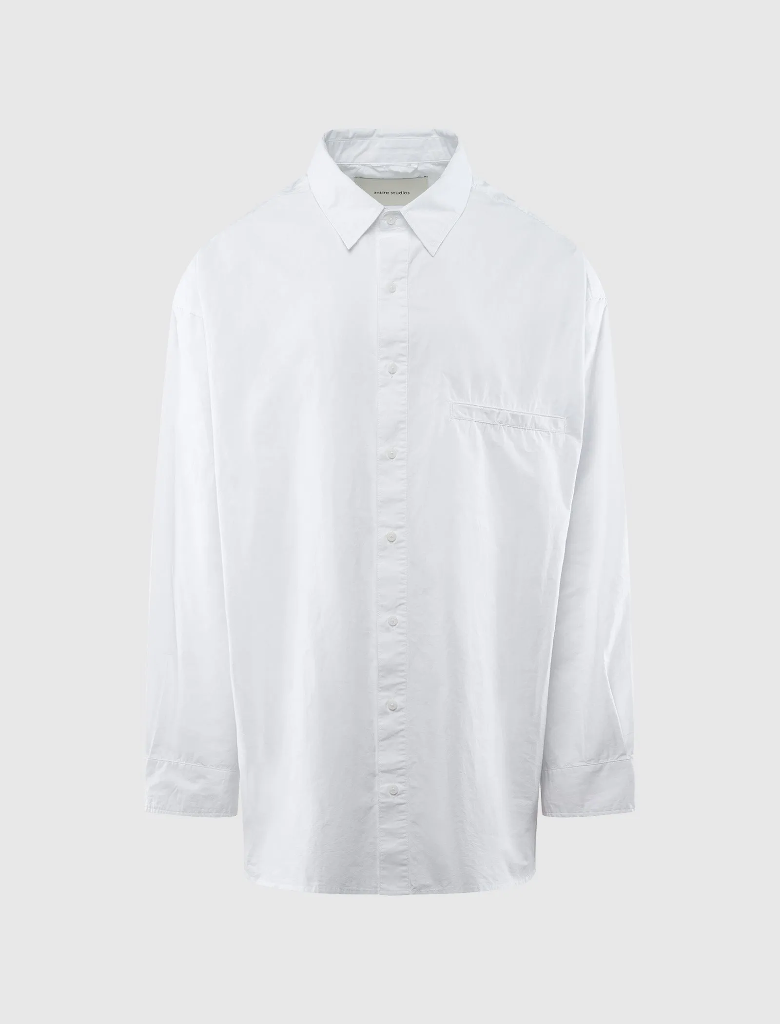 Comfortable Sleeve Opening Seam Stitch Shape Giant Shirt