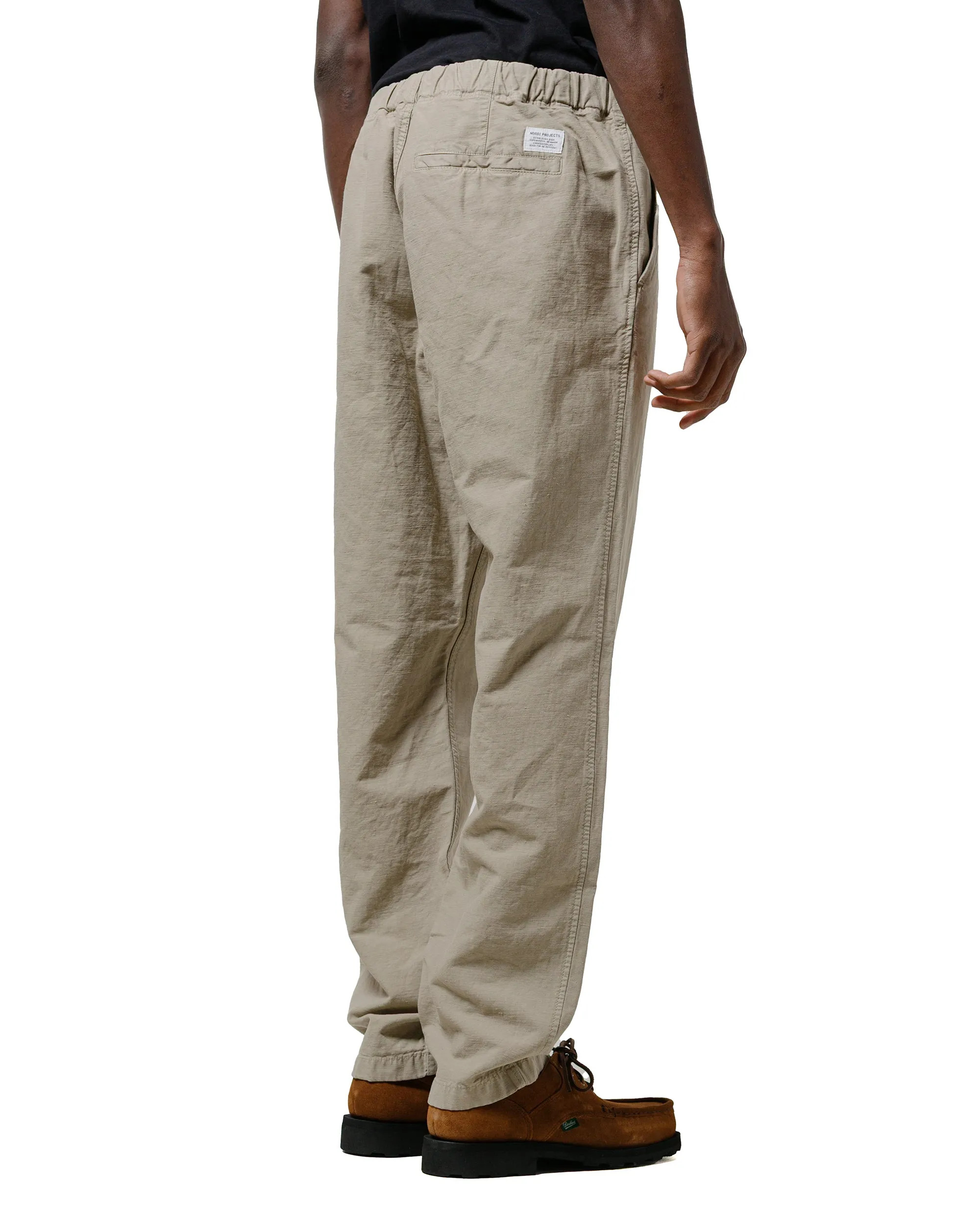 Circular Cutline Norse Projects Ezra Relaxed Cotton Linen Trouser Clay