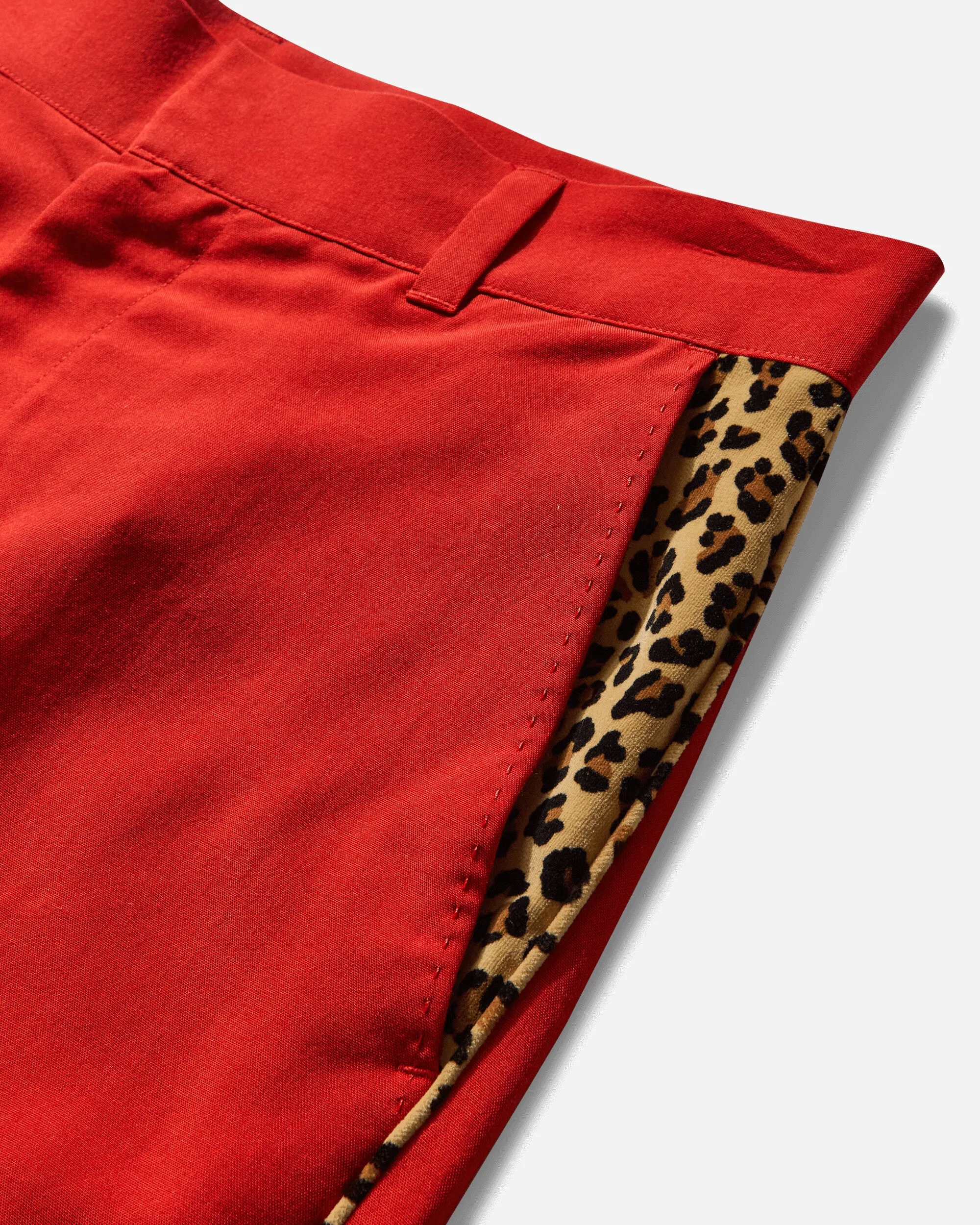 Strap Looping Men'S 50'S Shorts (Type-2) Red