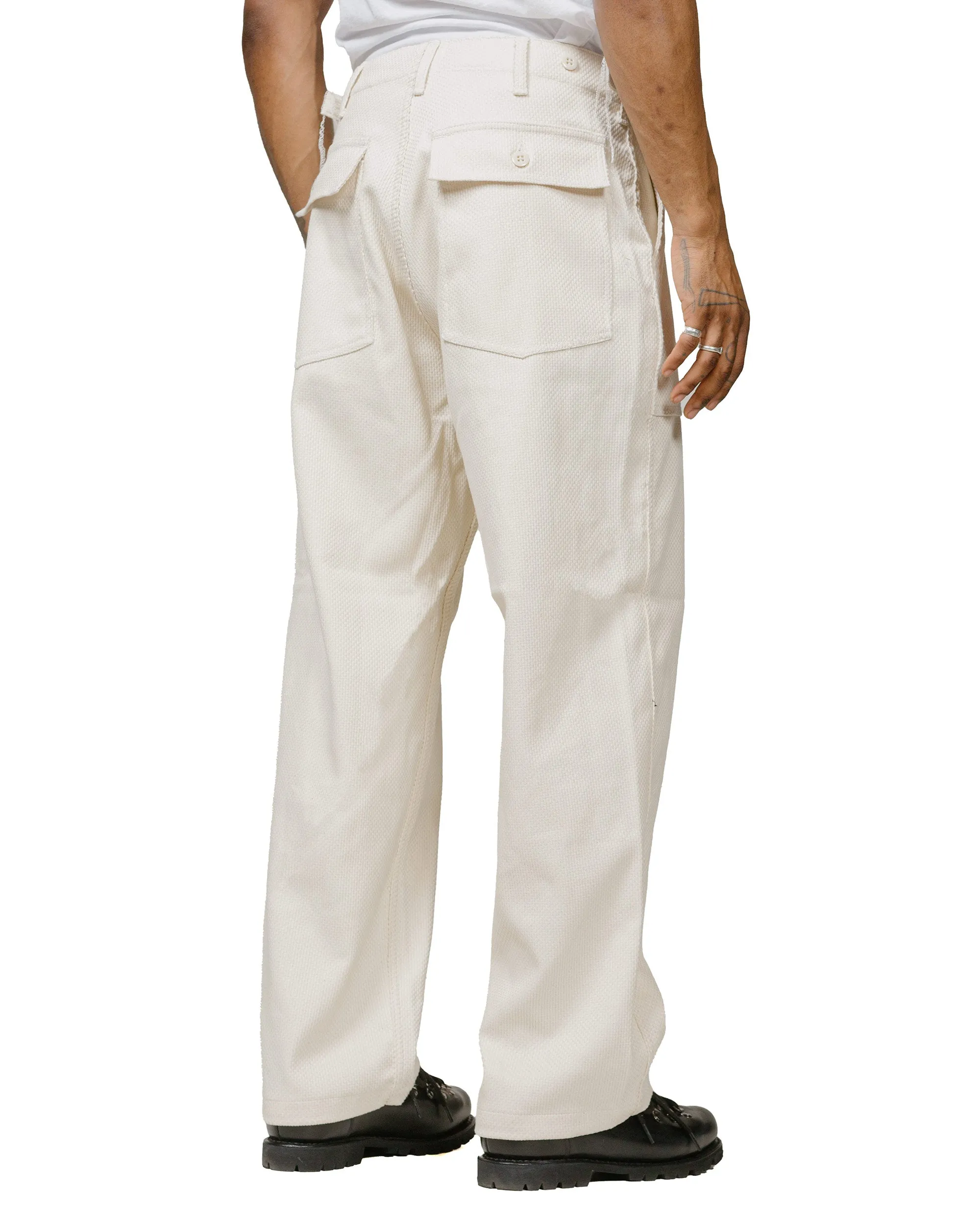 Engineered Garments Workaday Fatigue Pant Natural Cotton Heavy Basketweave Comfortable Soccer Strategy Magnetic Sleeve