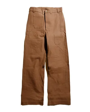 Warehouse Lot. Jg-01 1910S Netmaker'S Trousers Duck Brown Machine-Washable Feature