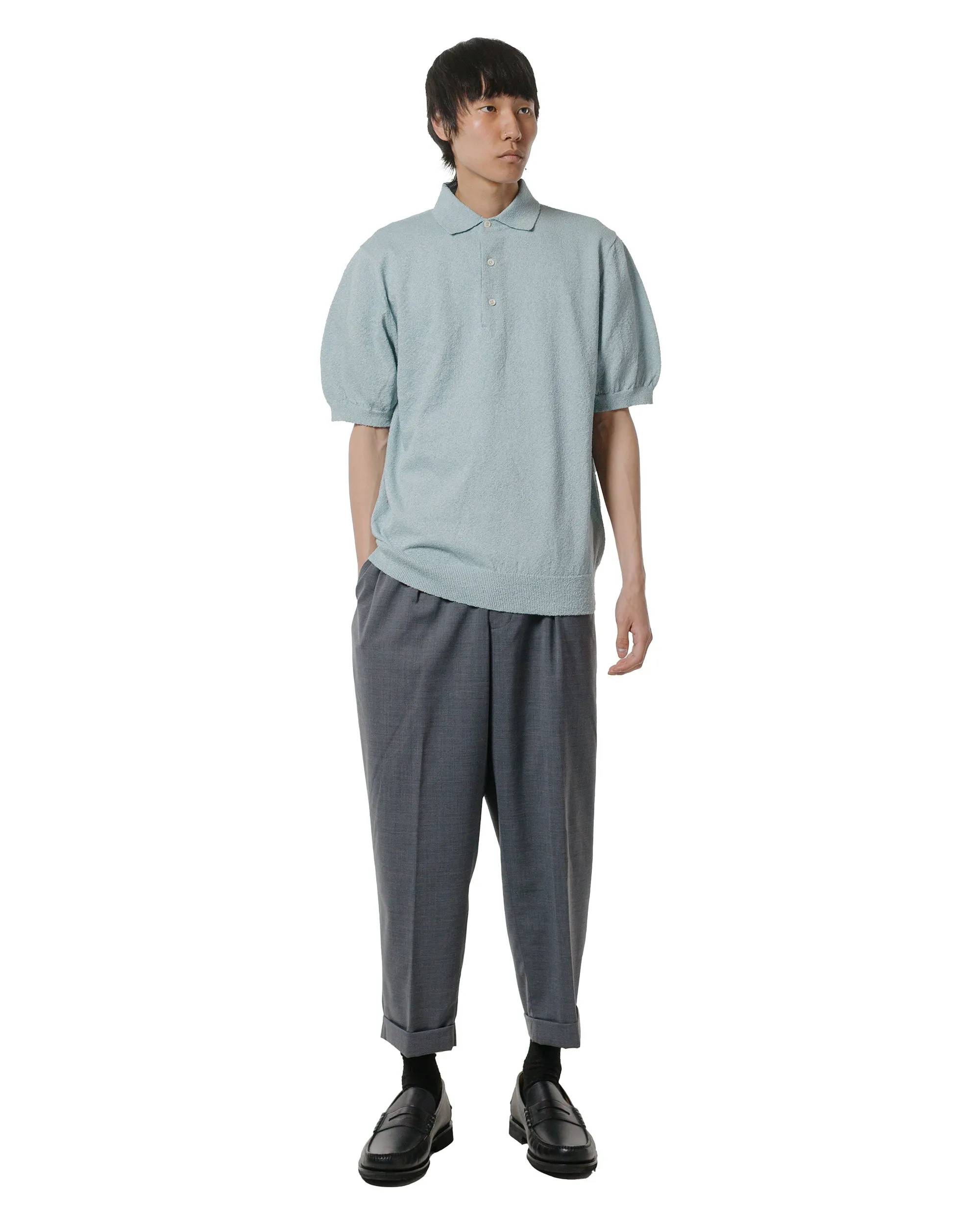 Beams Plus 2Pleats Wool Tropical Grey Elasticized Feature
