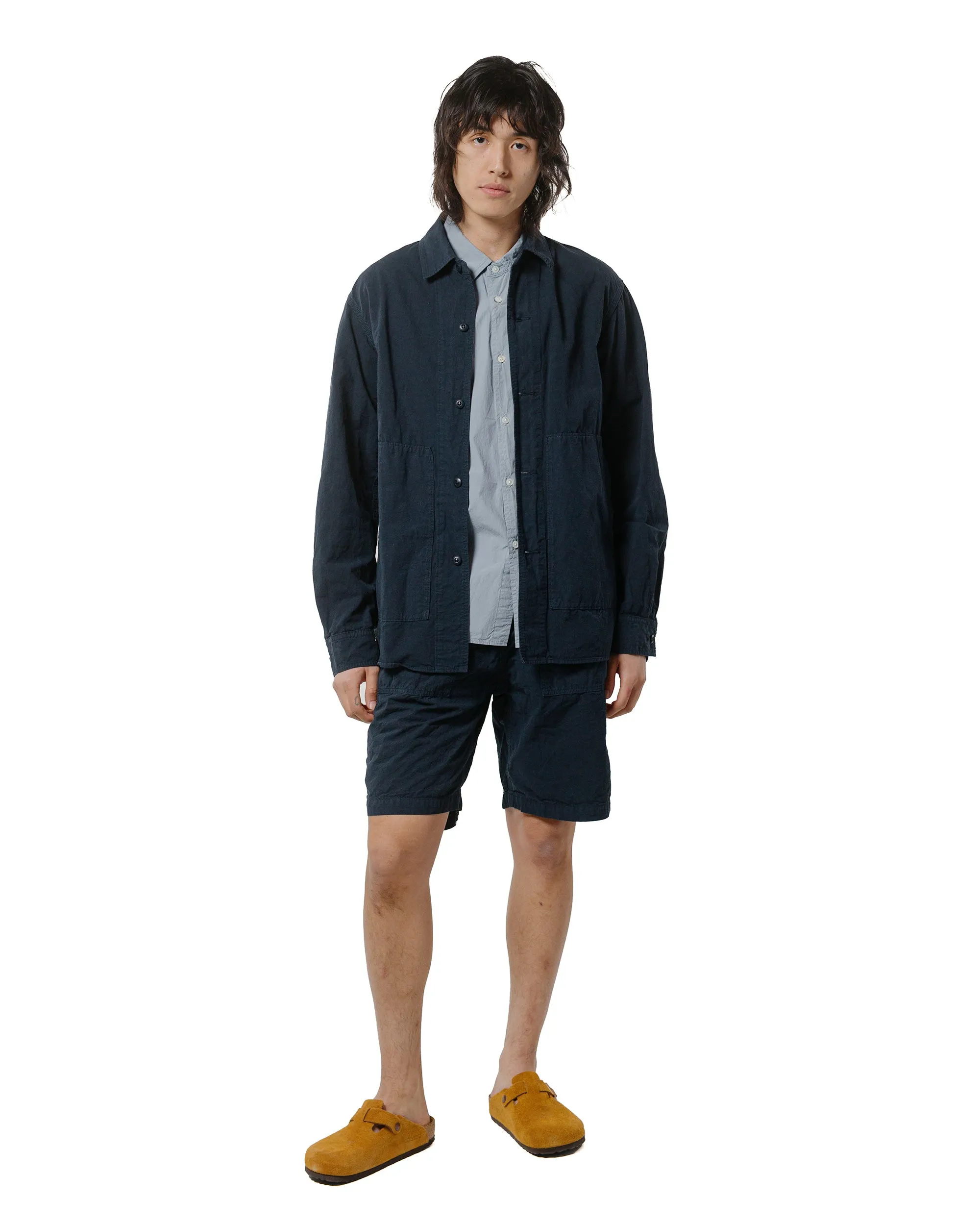 Kindhearted U-Neck Sage De Cret High Density Cotton/Hemp Peg Top Baker Shorts Navy