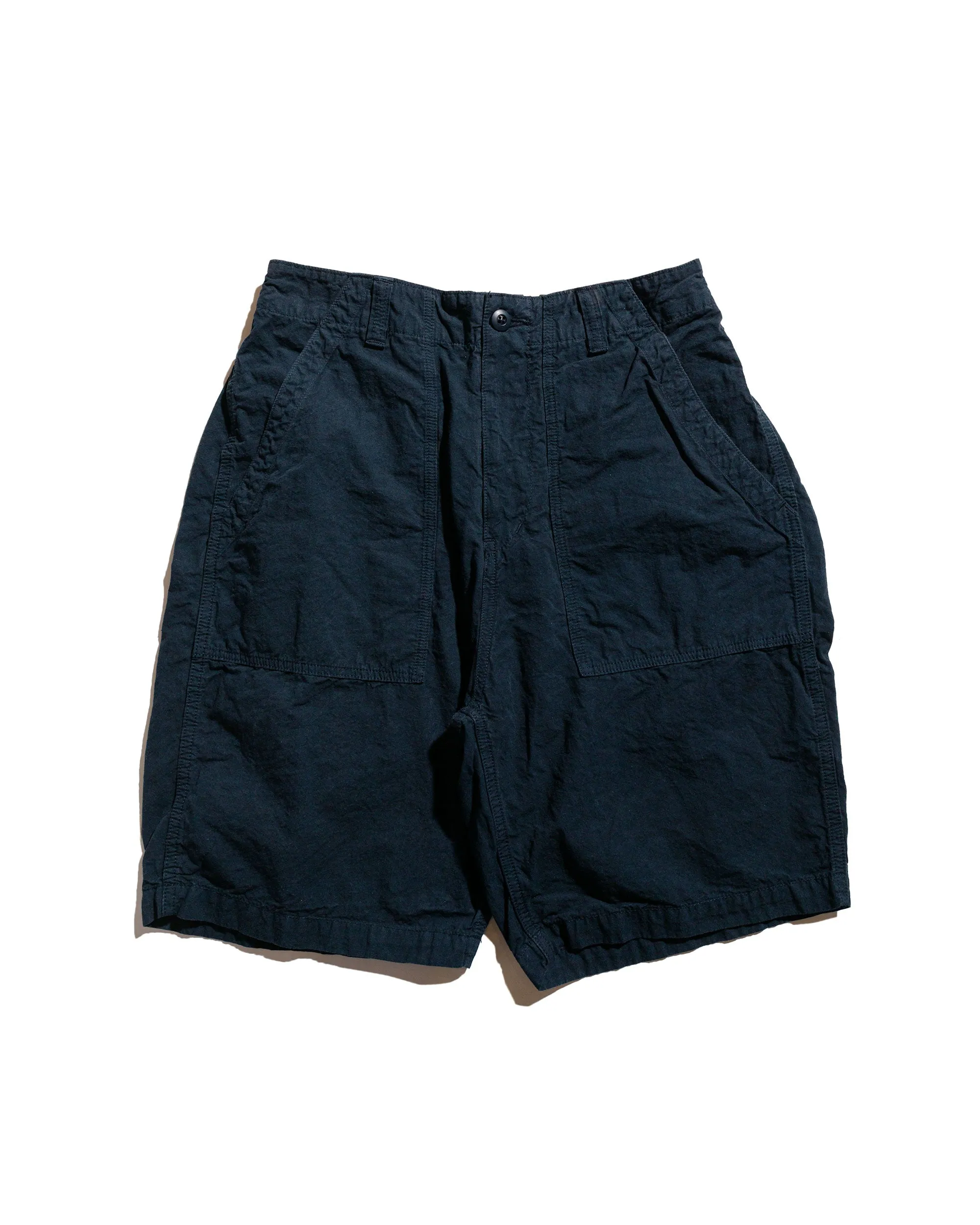 Script Sage De Cret High Density Cotton/Hemp Peg Top Baker Shorts Navy