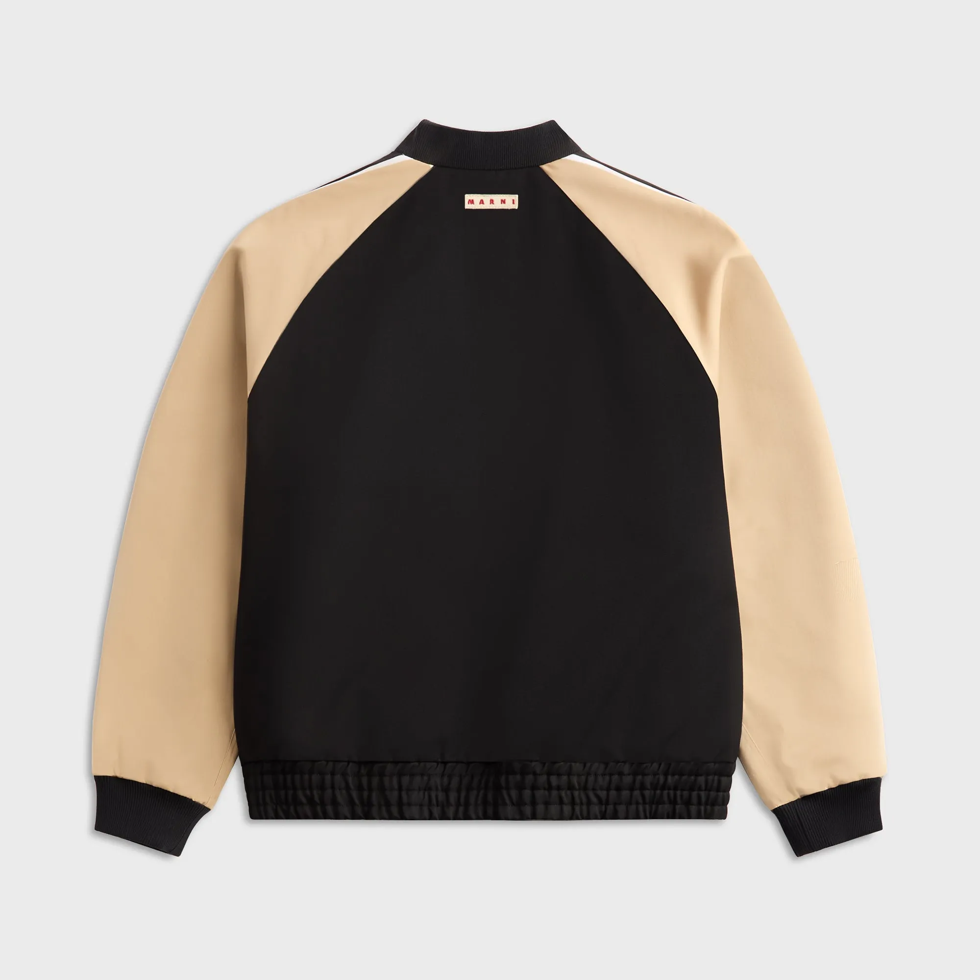 Comfortable Party Socks Brooch Marni Wool Raglan Sleeve Bomber Jacket - Black