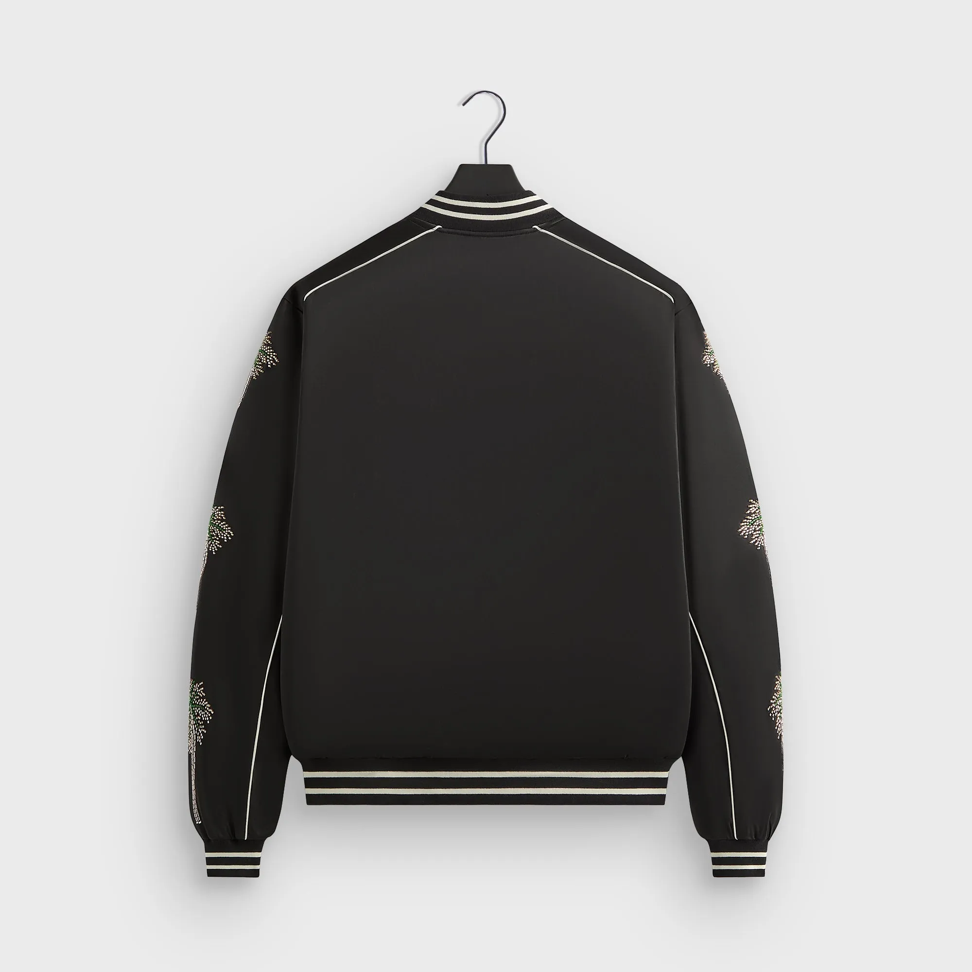 Brand Patches &Kin Vance Satin Bomber Jacket - Black