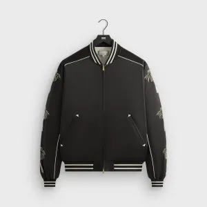 Multi Pattern &Kin Vance Satin Bomber Jacket - Black