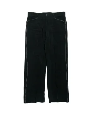 Mid Rise Wanze Work Trouser Linen Viscose Black