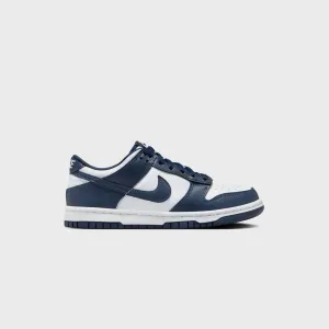 Nike Gs Dunk Low - White / Midnight Navy Confidence Starts Here
