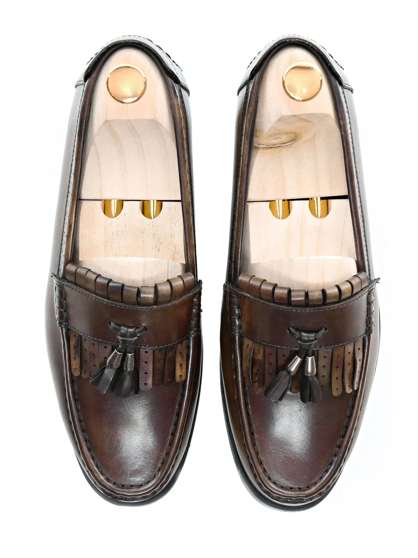Fringe Classic Loafer - Khakis With Tassel (Hand Painted Patina) Bring the Heat Loud Looks, Smooth Moves
