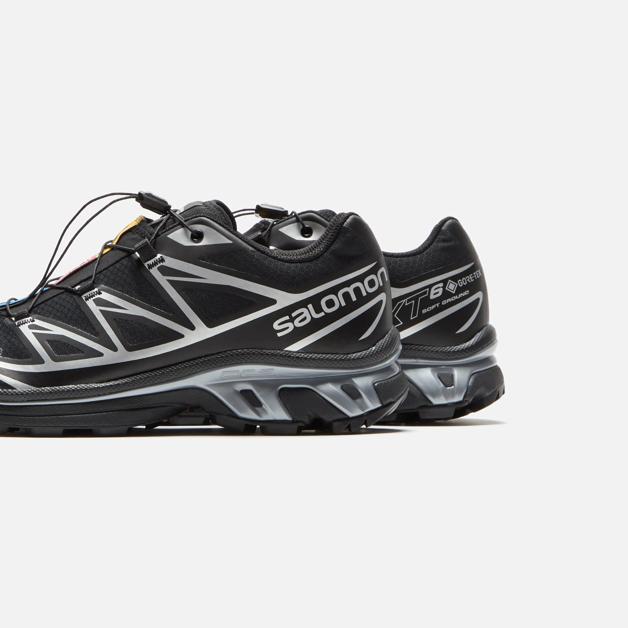 Abrasion Quality Comfortable Strap Up Loafers Salomon Xt-6 Gtx - Black / Black / Silver