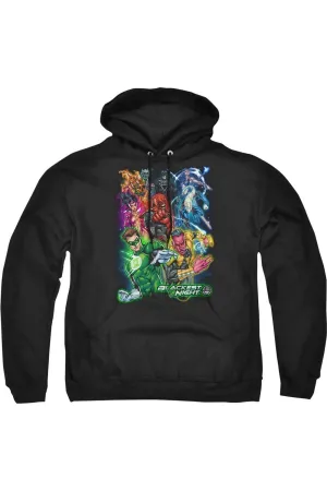 Pull à capuche adulte Green Lantern Blackest Group / Sweat à capuche
