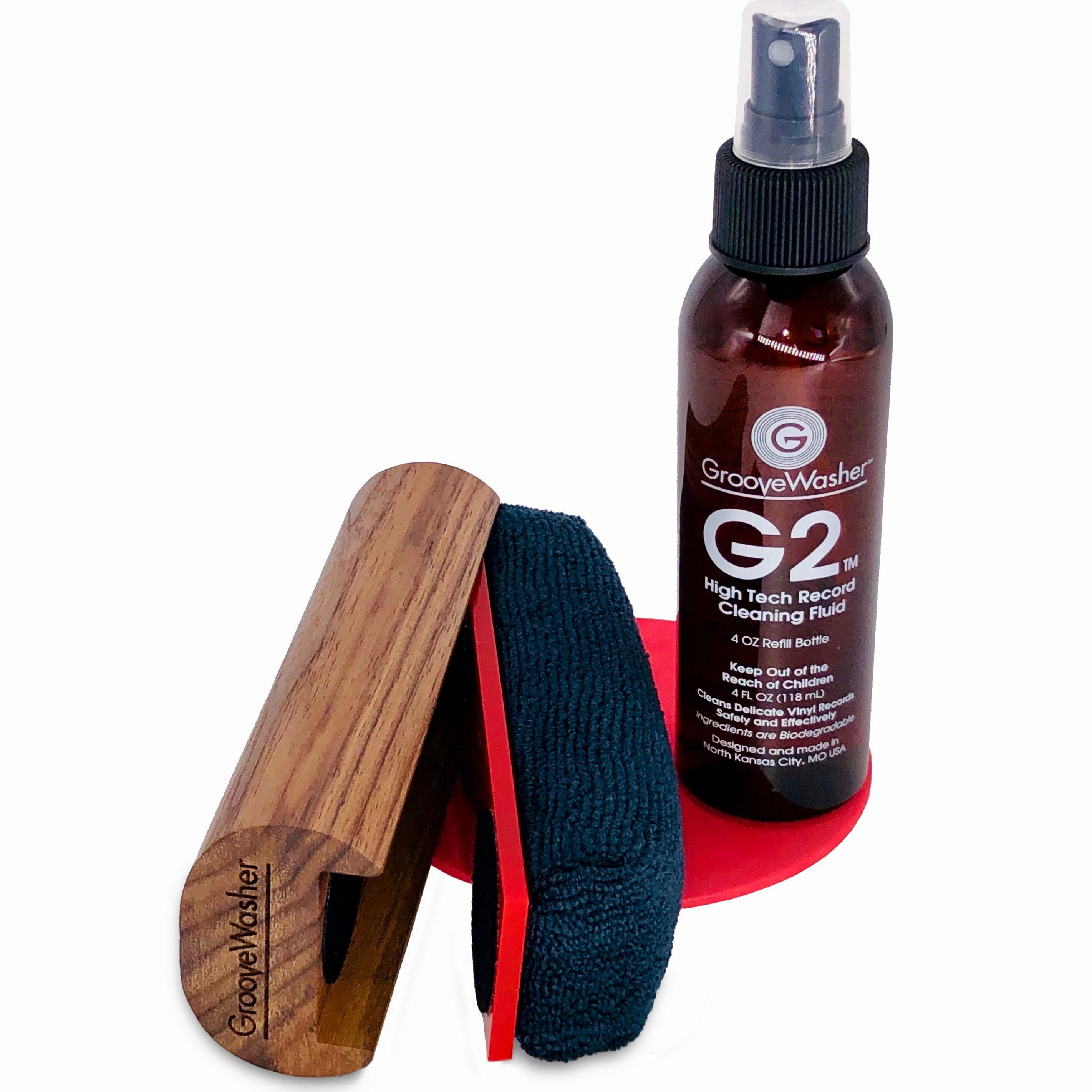 GrooveWasher: Hardwood Record Cleaning Kit