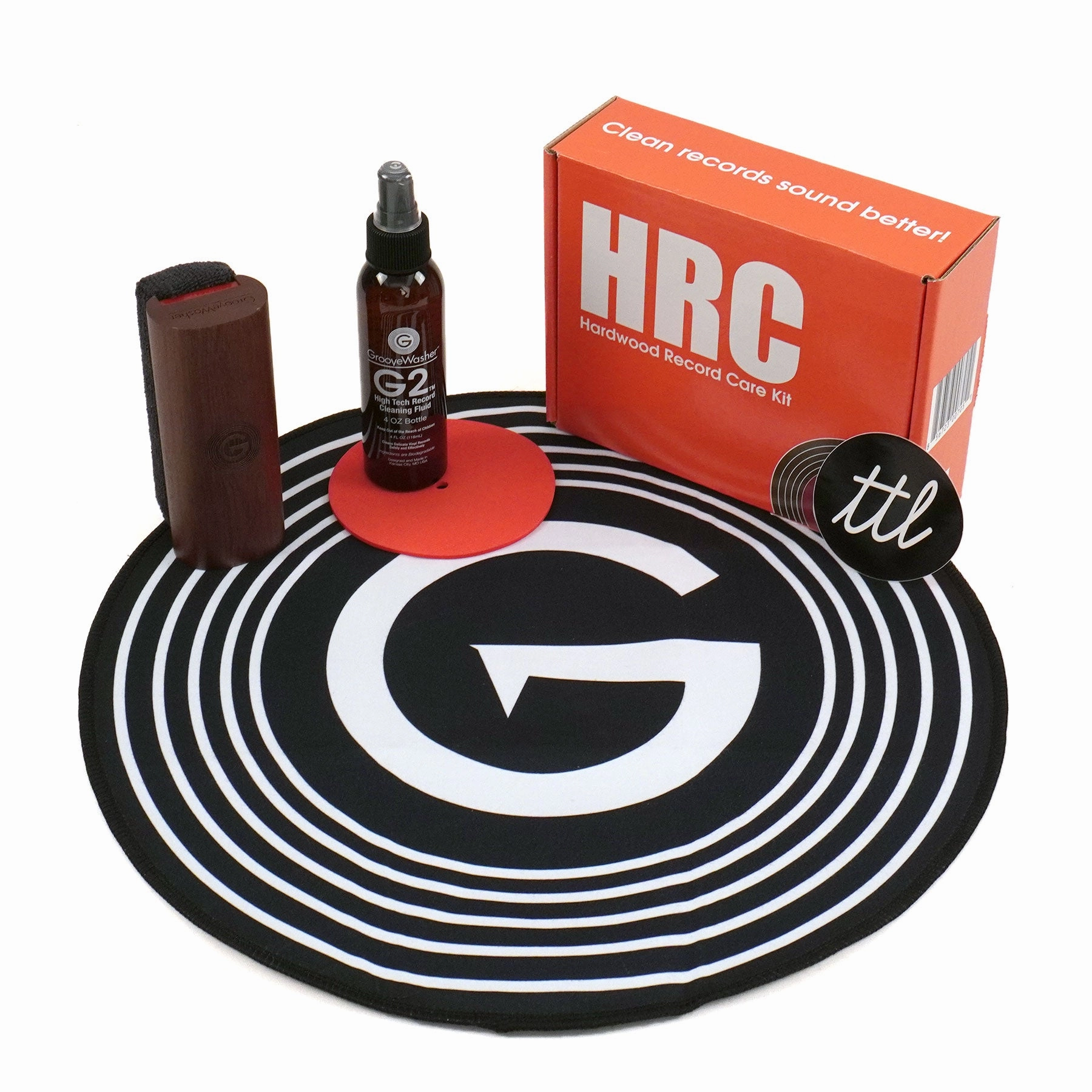 GrooveWasher: Hardwood Record Cleaning Kit
