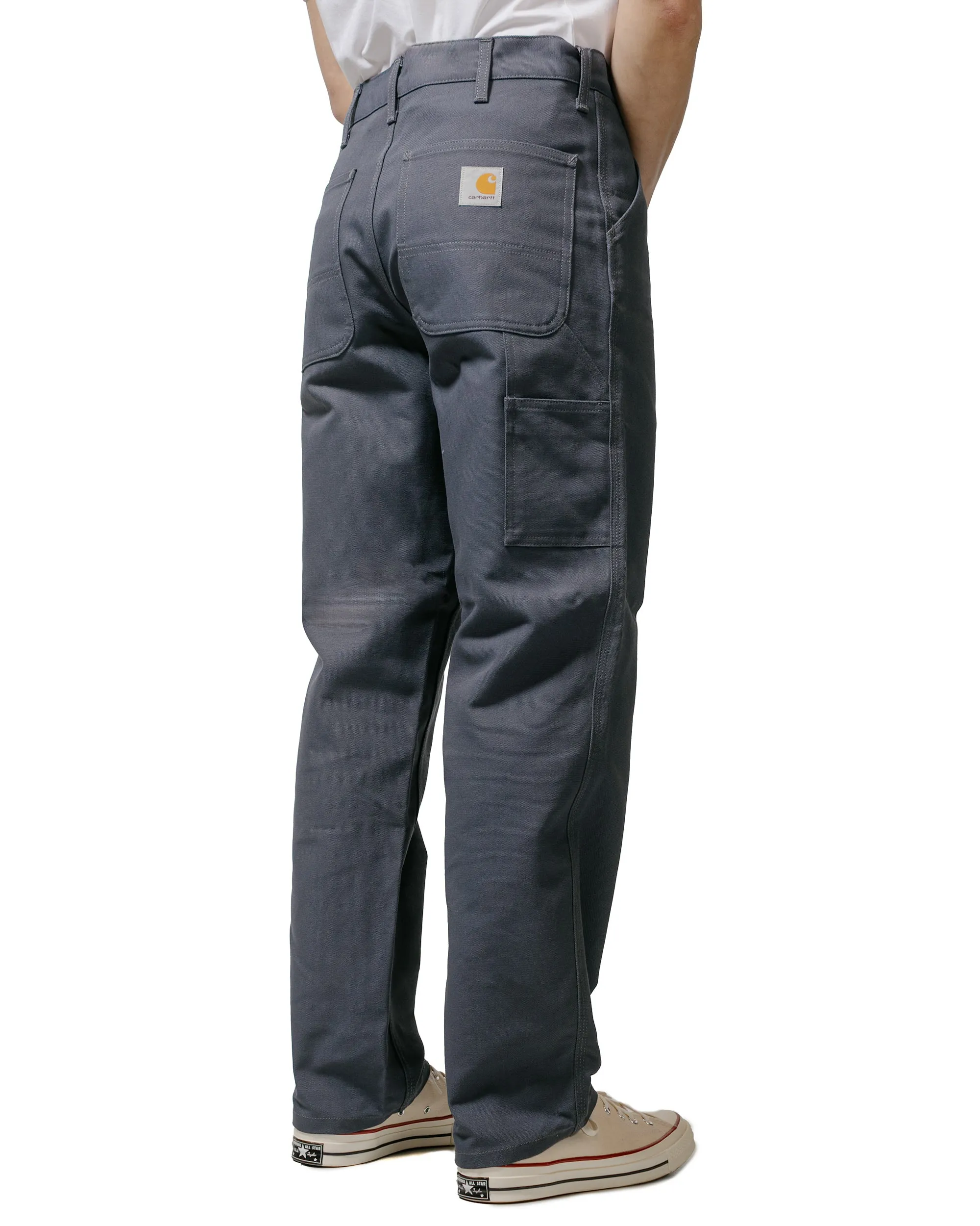 Carhartt W.I.P. Single Knee Pant Canvas Zeus Rigid Green Feature Upper Straight Hemming