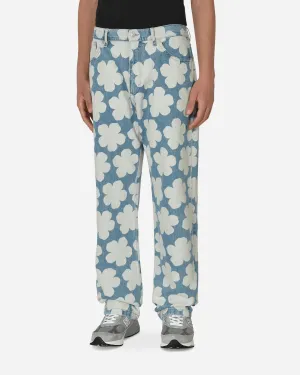 Anti - Stale Breathable Mesh Upper Socks Wear Hana Dots Loose Fit Jeans Blue